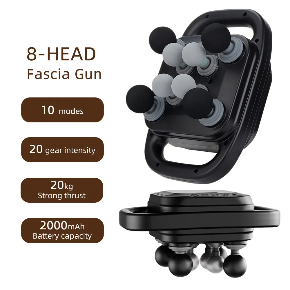 42-Heads Fascia Gun High-Frequency Vibration Body Massage Gun Back and Waist Massager Neck Shoulder Massager Muscle masajeador