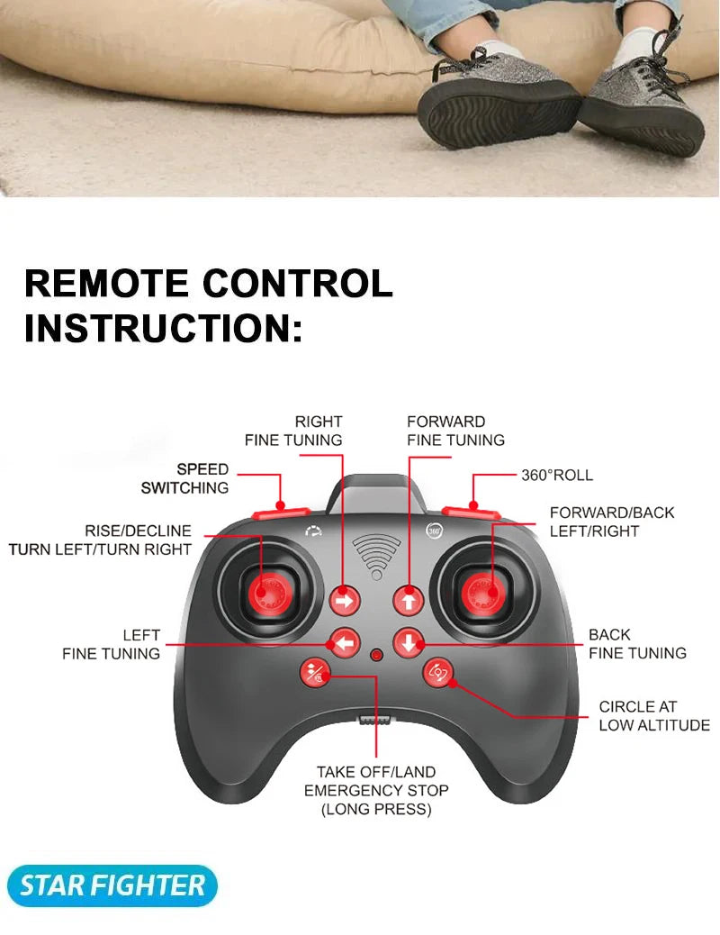 Glider Flying Helicopter RC Hobby Jet Plane 2.4G Stunt Remote Control Foam Fighter Airplane Toy With Light