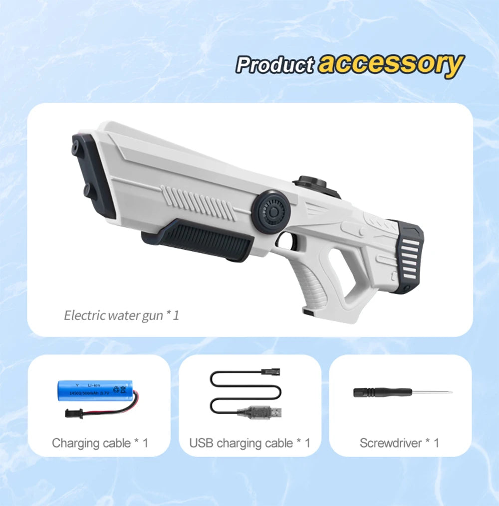 Electric Automatic Water Storage Gun Toys Portable Children Summer Beach Outdoor Fight Fantasy Spray Gun Toys Boy Kid Adult Game