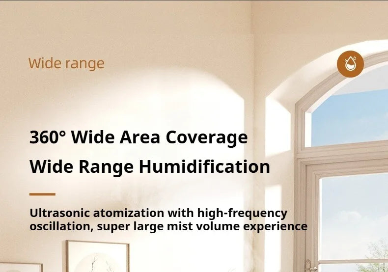 MSS 2-in-1 Air Purifier Cool Mist Humidifier - Double Nozzle & Night Light, Ideal for Bedroom, Living Room & Office Desktop