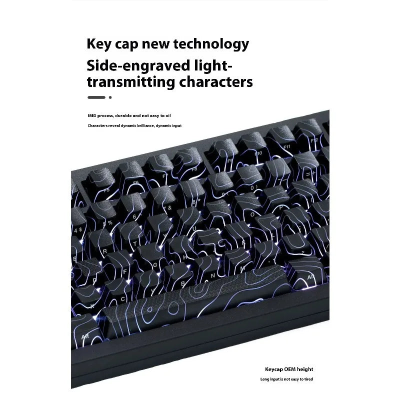 Zorher ZH870 Wireless Mechanical Keyboard Bluetooth Tri Mode RGB Hot Swap Gaming Keyboards Customized PBT Keycap PC Accessory