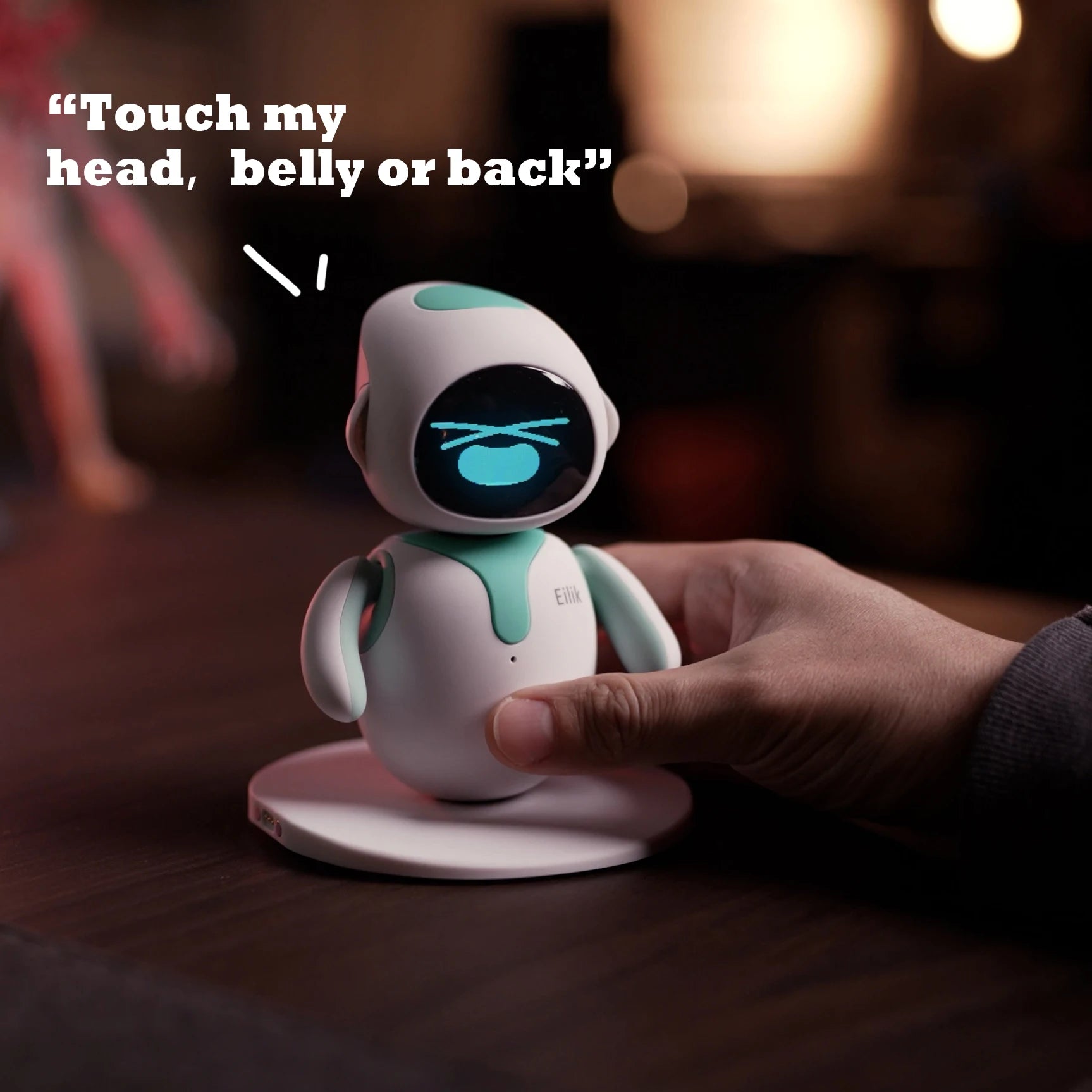 Eilik - Cute Robot Pets Toys with Abundant Emotions, Animations & Mini-Games, Your Perfect Desk Touch Interactive Companion.