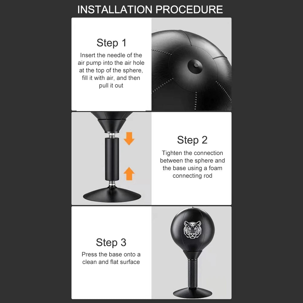 Boxing Bag Heavy Duty Stress Relief Desk Boxing Punch Ball Free Standing Stress Buster Funny Toys for Kids Coworkers and Friends