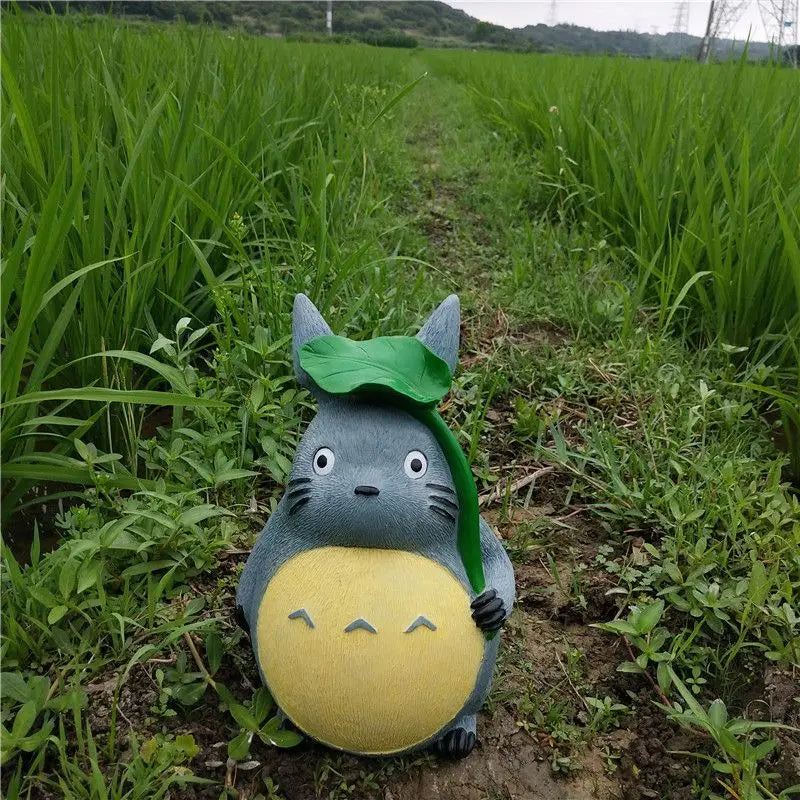 Large Garden Statue Cartoon Anime Totoroeds Sculpture Creative Kawaii Miyazakis Hayaos Totoros Resin Figurines Garden Home Decor