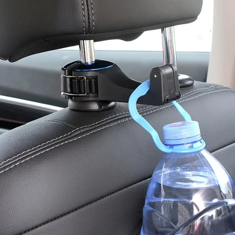 Car mounted hook black phone holder hook multifunctional car lock type phone holder creative rear headrest hook car universal