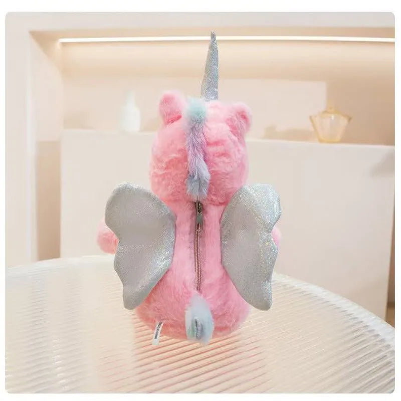 25cm simulated luminous unicorn plush toy filled with plush toys, figurine dolls, cartoon anime cute gifts, children's fun dolls