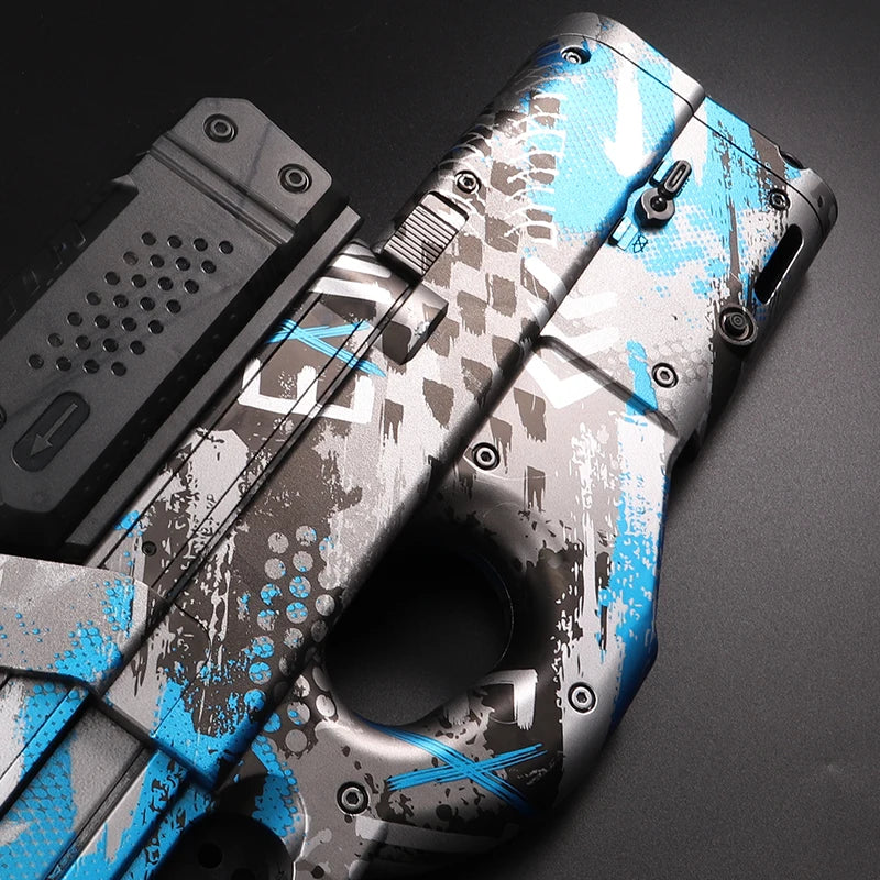 Electric Gel Gun in Transparent Black! Fully Automatic Splatter Ball Toy, Perfect for Outdoor Shooting Games (No Bullets)