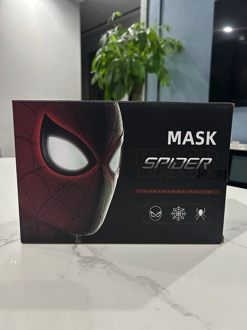 Spiderman Mask Eyes Movable Remote Control Peter Parker Spiderman Toys Children Halloween Cosplay Costume Mask Christmas Gifts