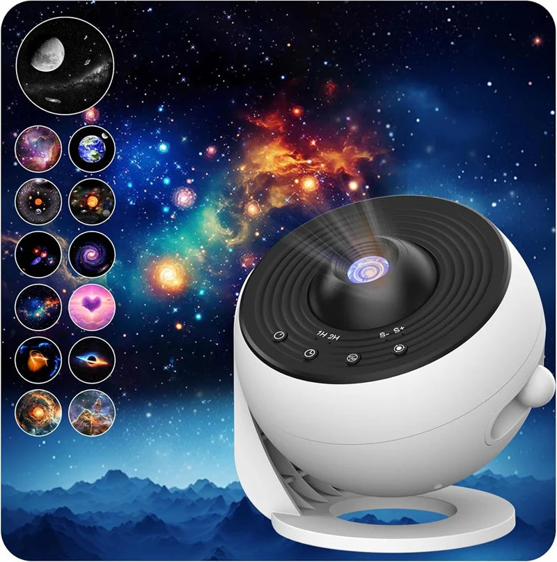 LED Night Light Galaxy Projector Starry Sky Projector 360° Rotate Planetarium Night Lamp For Room Decorative Children Kids Gift