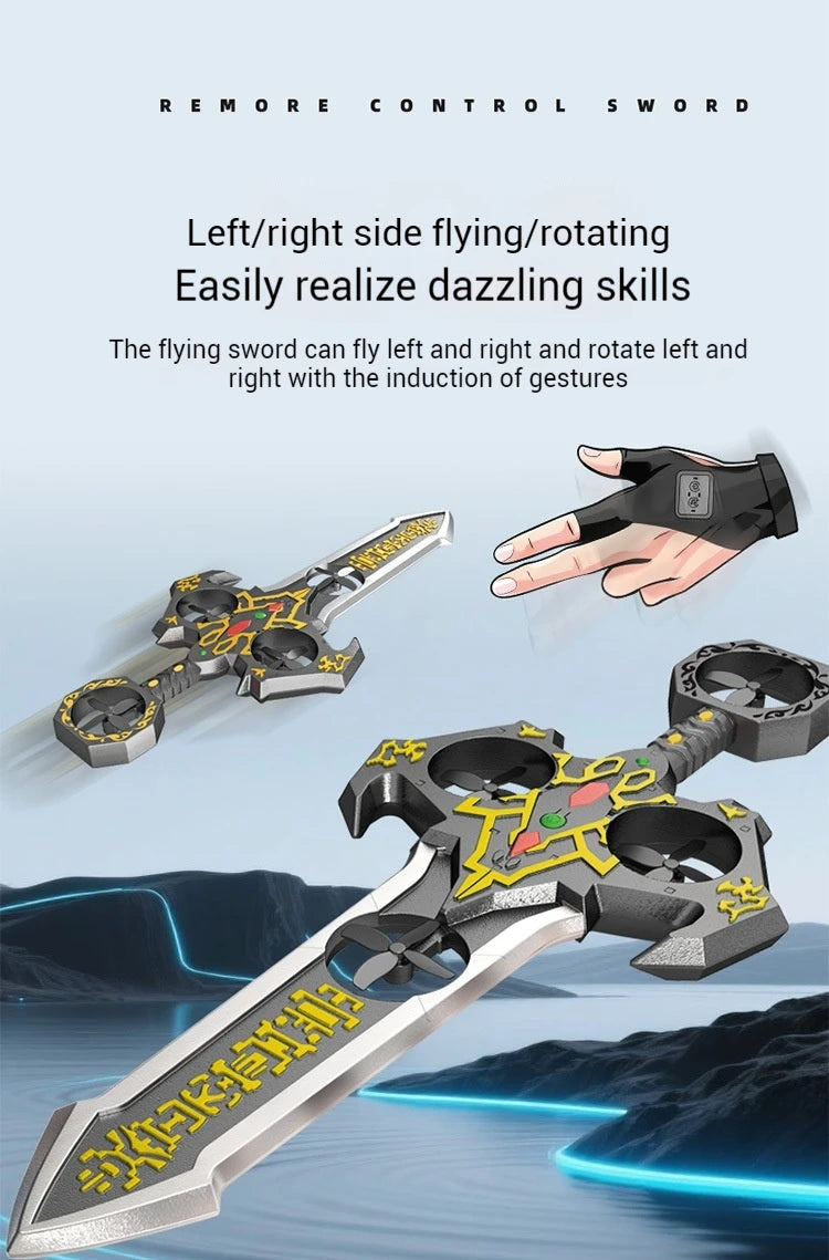 73cm RC Sword Toy with Gesture Sensing Remote Control Foam Flying Vehicle Cool Children's Play Tool Remote Control Flying Sword