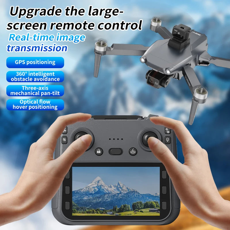 L600 Pro MAX Drone 4K Professional HD Camera 3-Axis Gimbal GPS Security Dron Obstacle Avoidance WIFI FPV UVA RC Quadcopter Toys