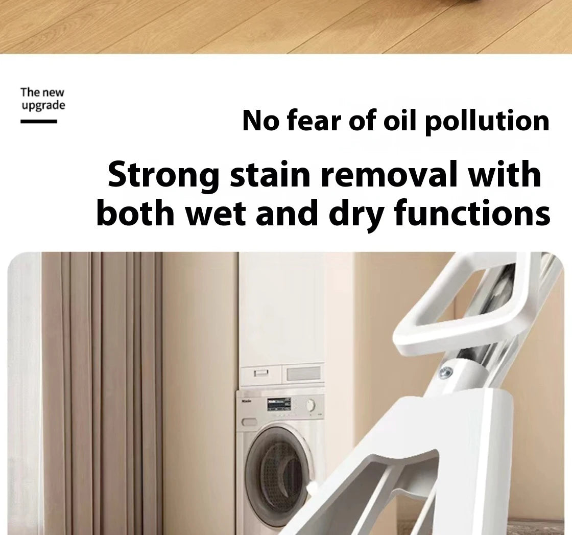 New Squeezed Self Draining Rubber Cotton Mop Hand Free Magic Self-cleaning Flat Mop Reusable Sponge Household Floor Cleaning