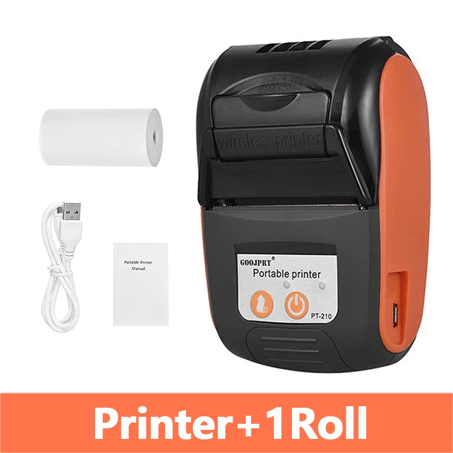 Mini Portable Thermal Receipt POS Printer Wireless Bluetooth 58mm Ticket Bill IOS Android PC Invoice Business Retail Ink-free