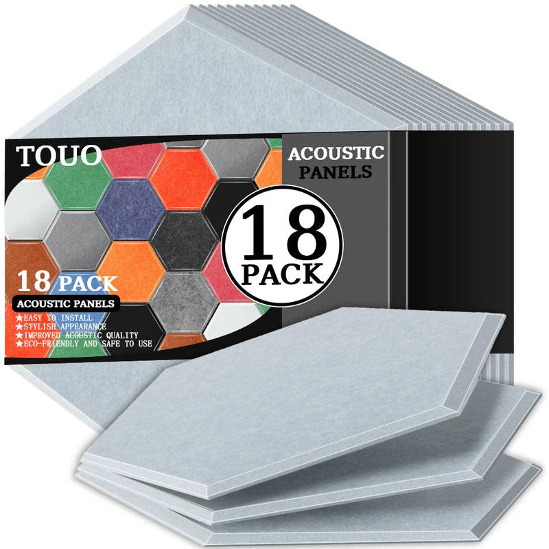 TOUO Sound Absorbing Panel 6 Pcs High-Density Material Home Accessories Noise Insulation For Walls Drum Room Acoustic Treatment