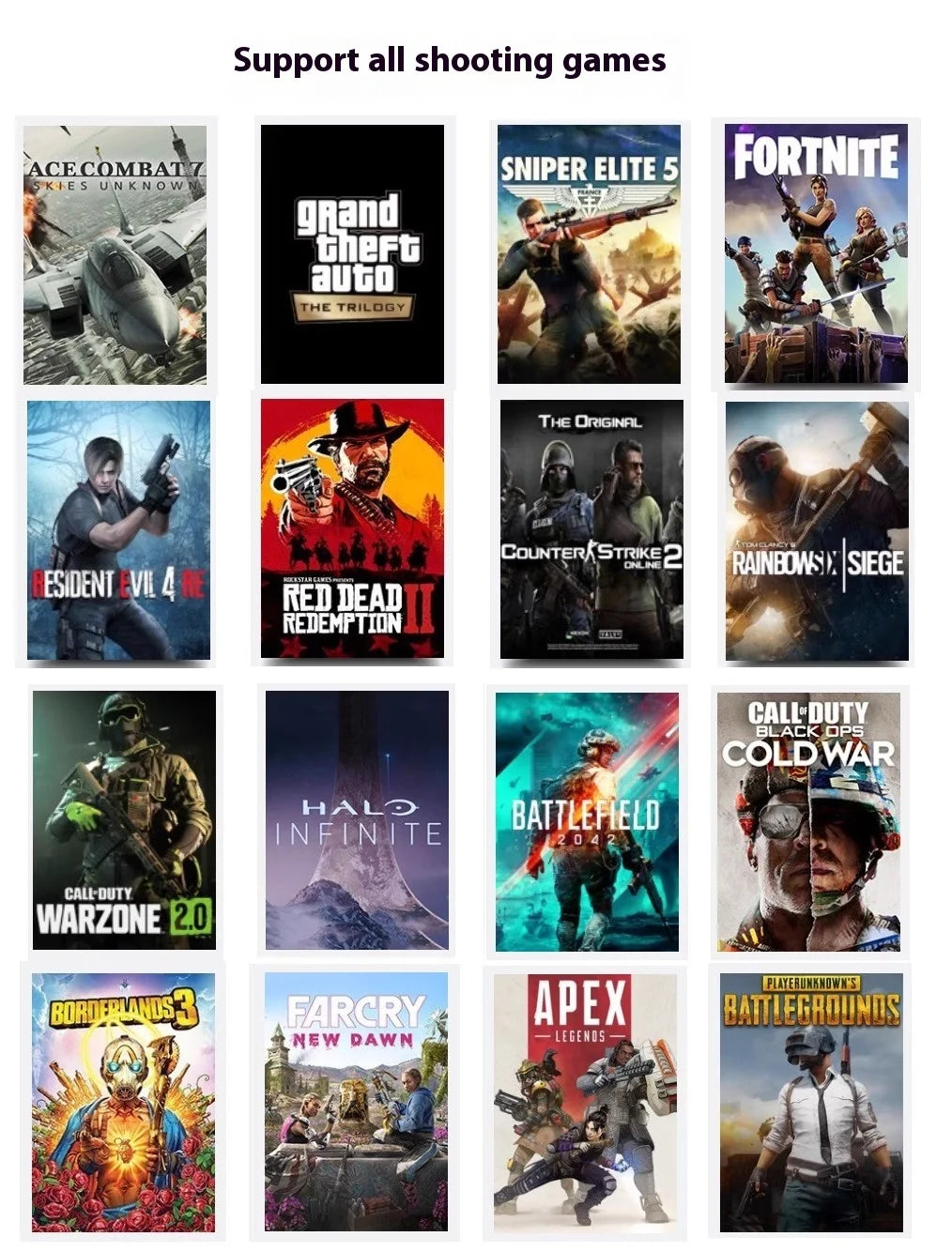 Gun Mouse For Shooting Games Custom Black White Wireless Dual-Mode Vertical Gaming Mouse Born For Fps