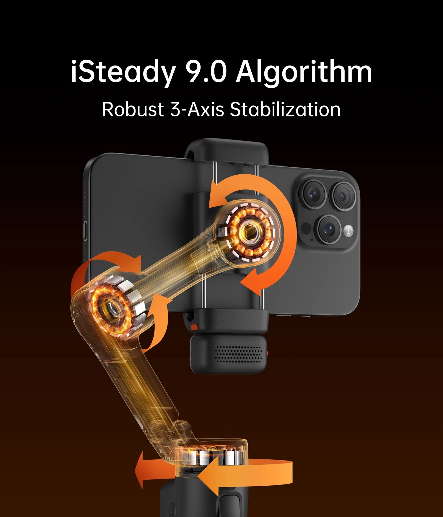 Hohem iSteady V3 Ultra Gimbal Stabilizer for iPhone with AI Auto Tracking Detachable Touchscreen Remote Phone Gimbal