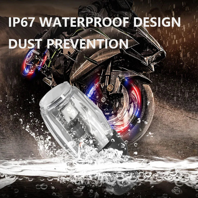 4PCS Car Tire Valve Cap Lights USB Charging Colorful Motorcycle Bicycles Air Nozzle Light Vibration Sensor Decorate Ambient Lamp