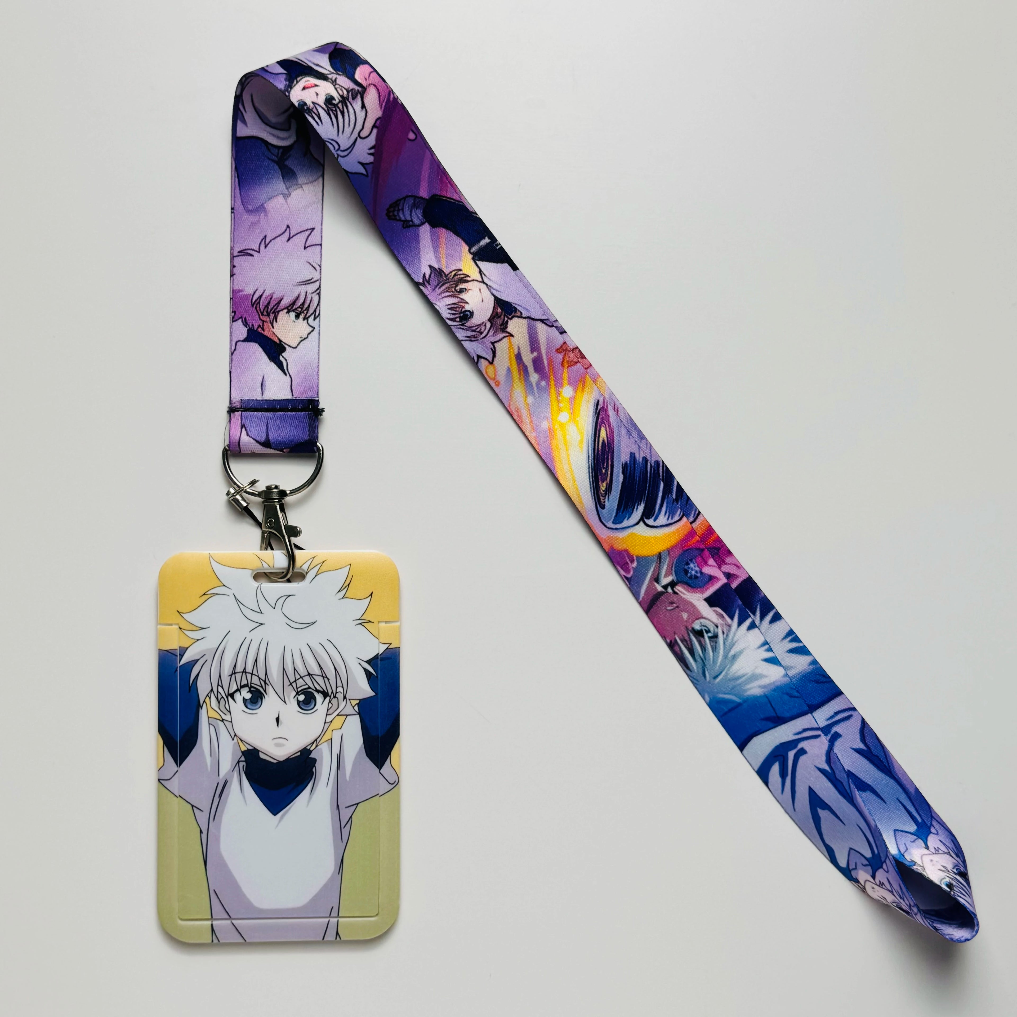 Anime Characters Card Holder Lanyards Keys Neck Strap Card Badge Keychain ID Credit Bus Card Cover Hang Rope Lariat Lanyard
