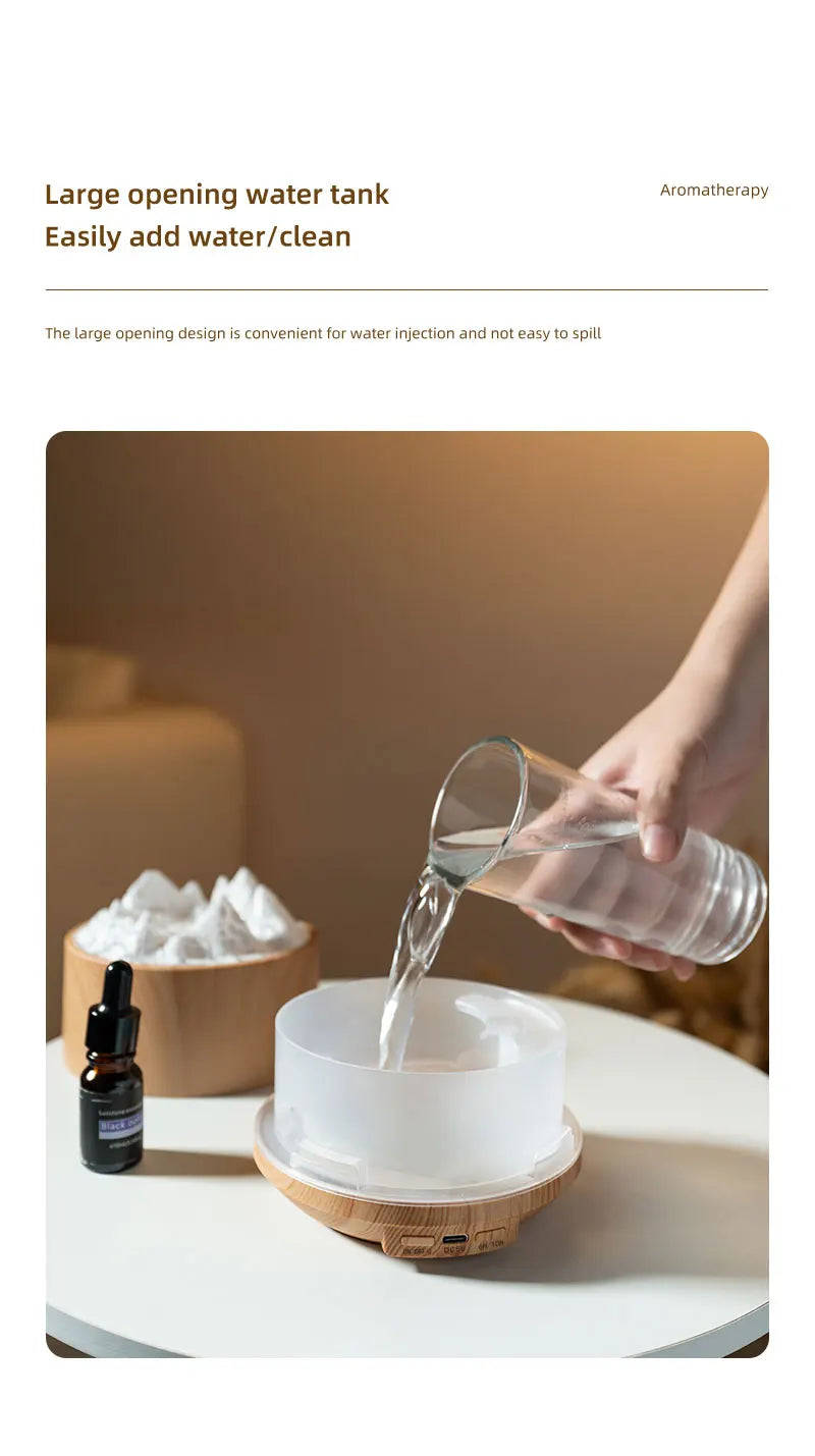 Volcano Bedroom Humidifier with Remote Control Fog Output Spray Desk Atmosphere Lamp Essential Oil Diffuser for Bedroom Home