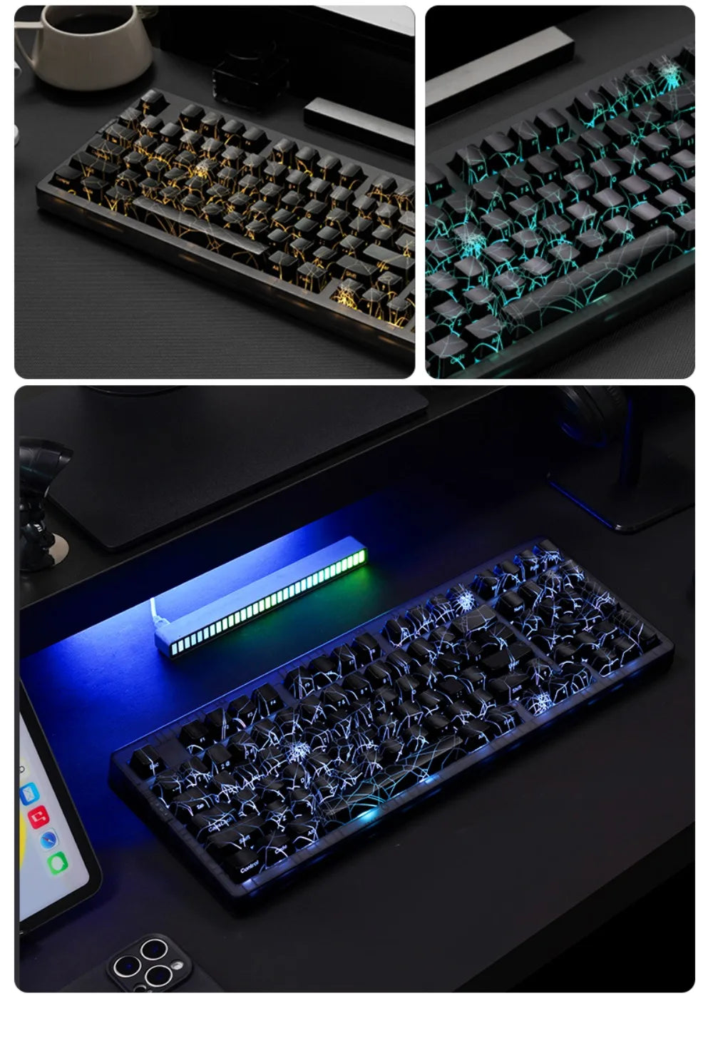 ZORNHER Zuohe ZH980 Mechanical Keyboard Custom RGB Gasket 3mode Hot Swap bluetooth wireless keyboard Desk gaming accessories