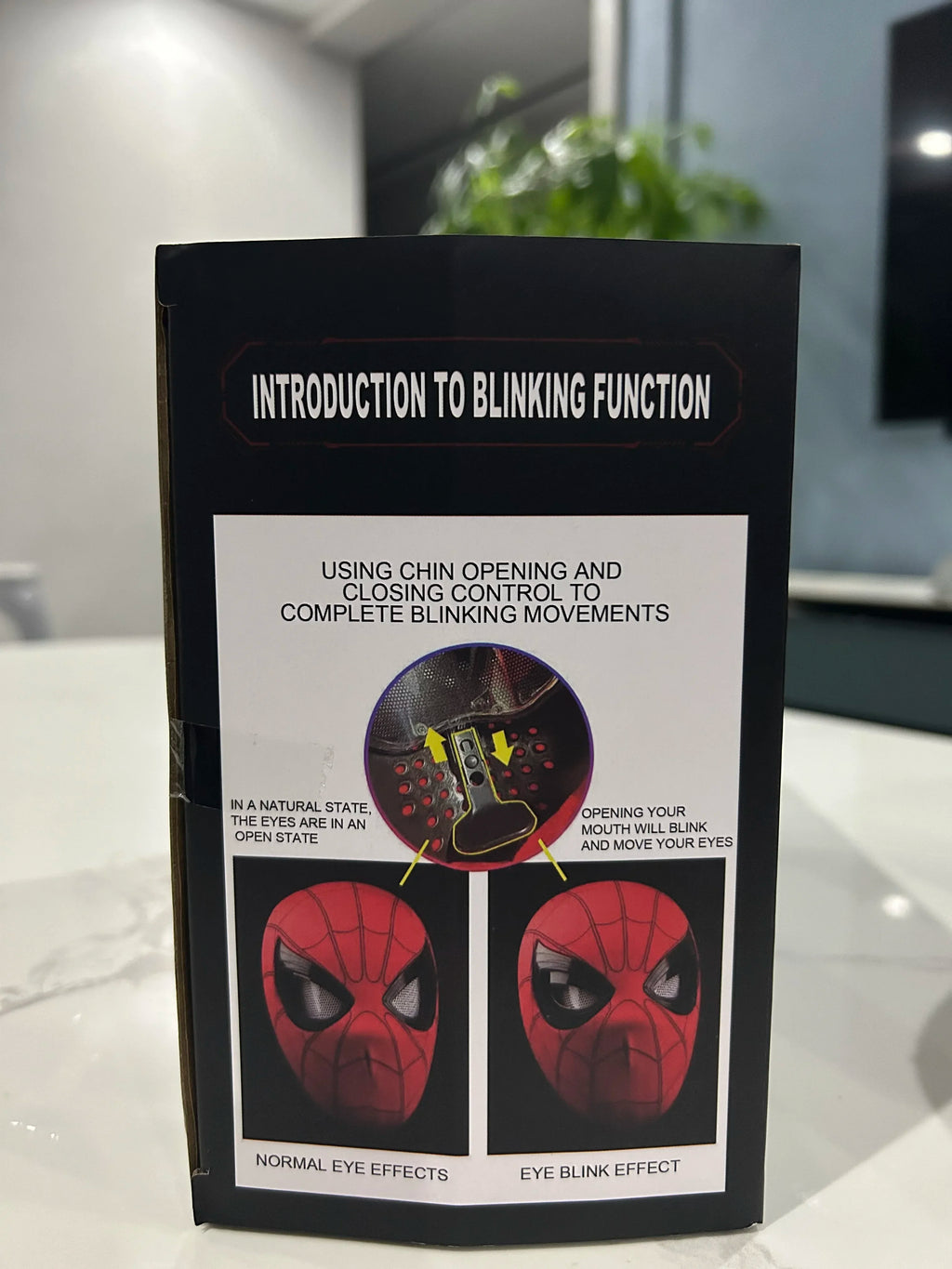 Spiderman Mask Eyes Movable Remote Control Peter Parker Spiderman Toys Children Halloween Cosplay Costume Mask Christmas Gifts