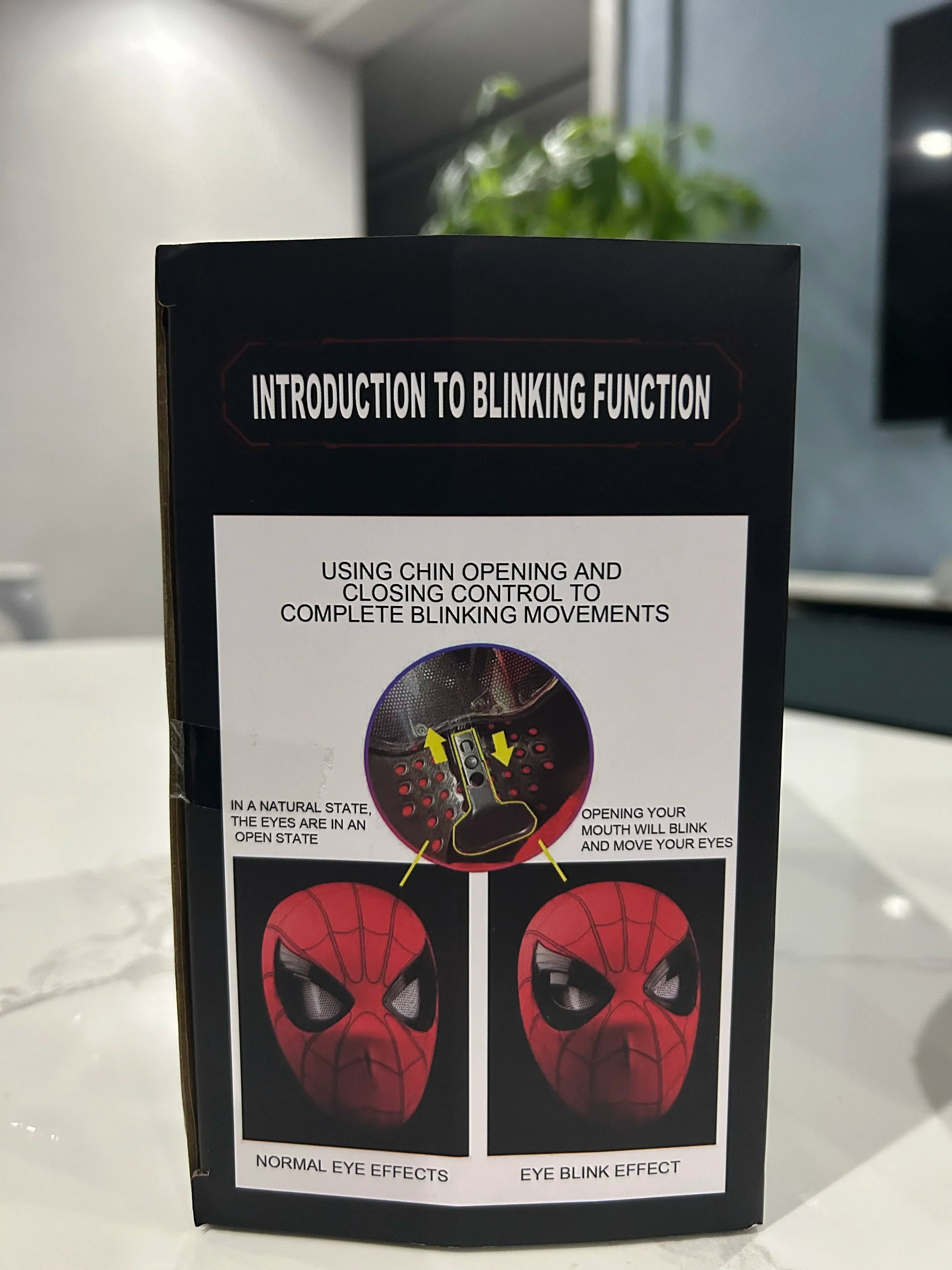 Spiderman Mask Eyes Movable Remote Control Peter Parker Spiderman Toys Children Halloween Cosplay Costume Mask Christmas Gifts