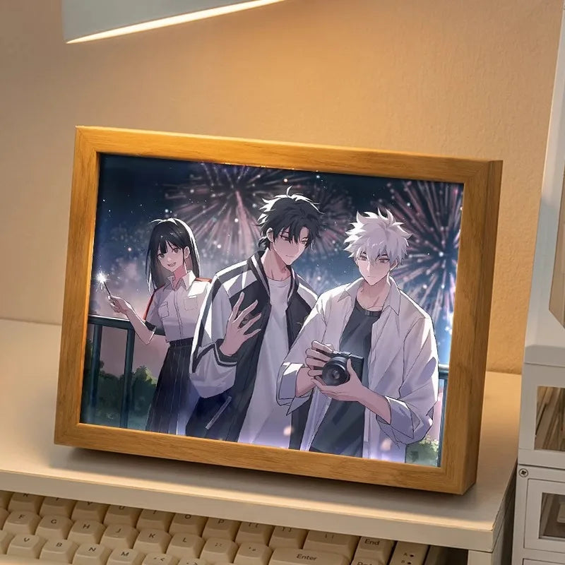 Link Click LED Light Box Painting Picture Frame Charles Lucas Jo  Anime peripherals Night Light Decoration Photo Frame Gift
