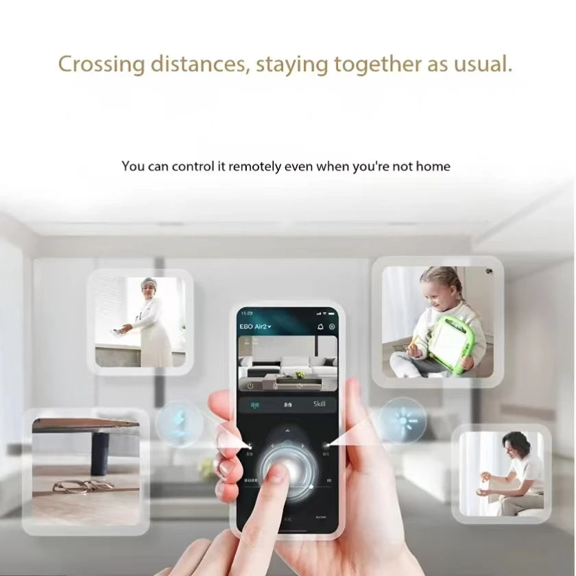 Enabot EBO AIR 2 Companion Robot 2K Home Security Pet Camera Night Vison Wireless APP Remote Control for Dog Cat Baby App Contro