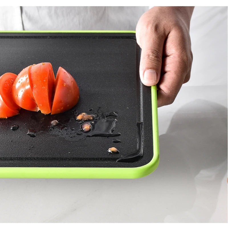 Double-side Cutting Board With Defrosting Function Chopping Board Kitchen Grinding Cutting Board With Knife Sharpener