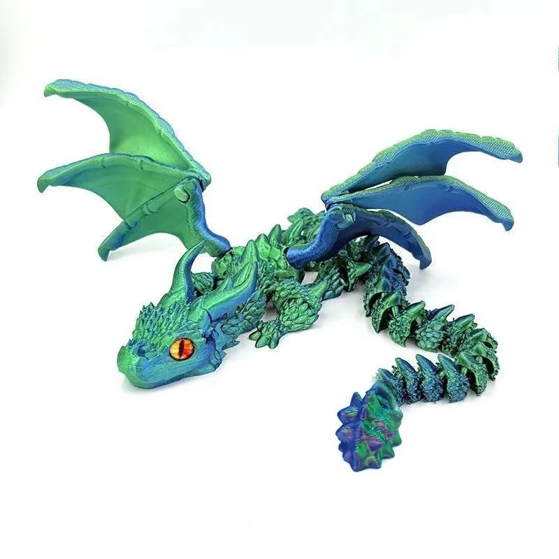 3D Printed Magic Dragon Movable Joint Fidget Toy Rotatable Articulated Office Desktop Ornament Adults Kid Toy Crafts Gift