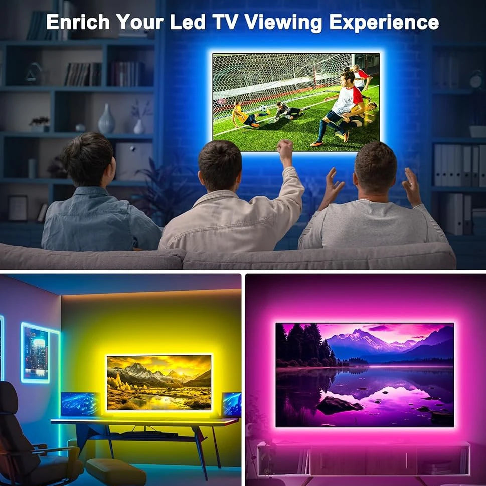 RGB 5050 LED Strip Lights Remote App Control TV Backlight Flexible Ribbon Tape USB 5V Led Light for PC Gaming Room Decoration