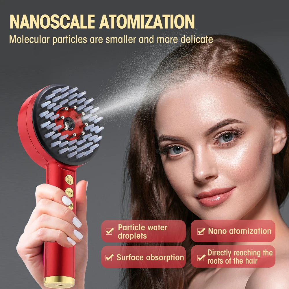 3 Modes Electric Massage Comb Portable Red Light Laser Comb for Hair Follicle Hair Follicles On The Head Essence Oil Applicator