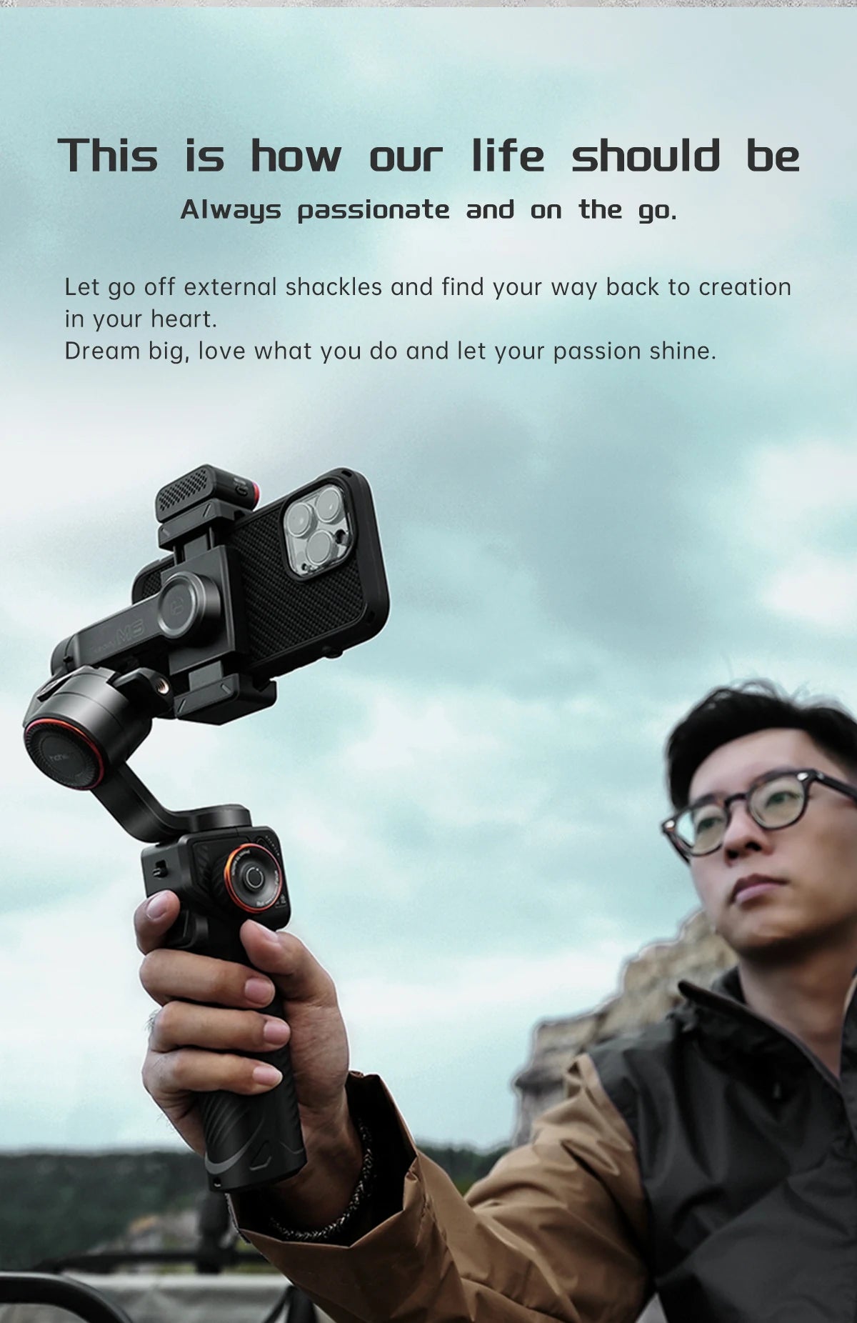 Hohem iSteady  M6 3-Axis Handheld Stabilizer hohem m7 Gimbal for Smartphone w Magnetic Fill Light Face Tracking pk weebill m7