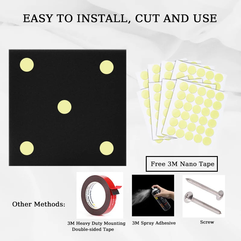 TOUO Acoustic Foam 6-48 Pcs Pyramid Soundproofing Sponge Pad High Density Sound Absorbing Foams Drum Room Acoustic Treatment