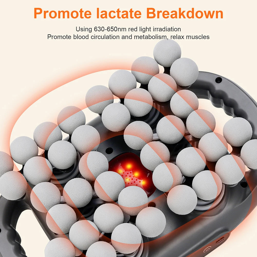 42 Heads Fascia Gun High-frequency Vibration Deep Massage Device for Shoulder Waist Back Leg Body Muscle Relaxation