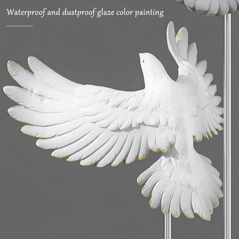 Modern Large Bird Floor Sculpture Home TVCabinet Decor for Living Room Entryway Office Waterproof Art Statue with Anti-Slip Base