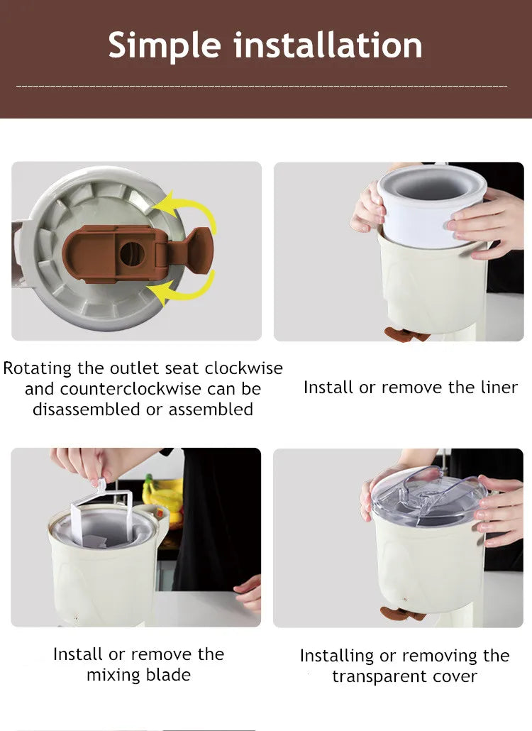 Ice Cream Machine Manual Automatic Bench Top Simple Operation Large Capacity Mini Soft Ice Cream Machine For Home DI