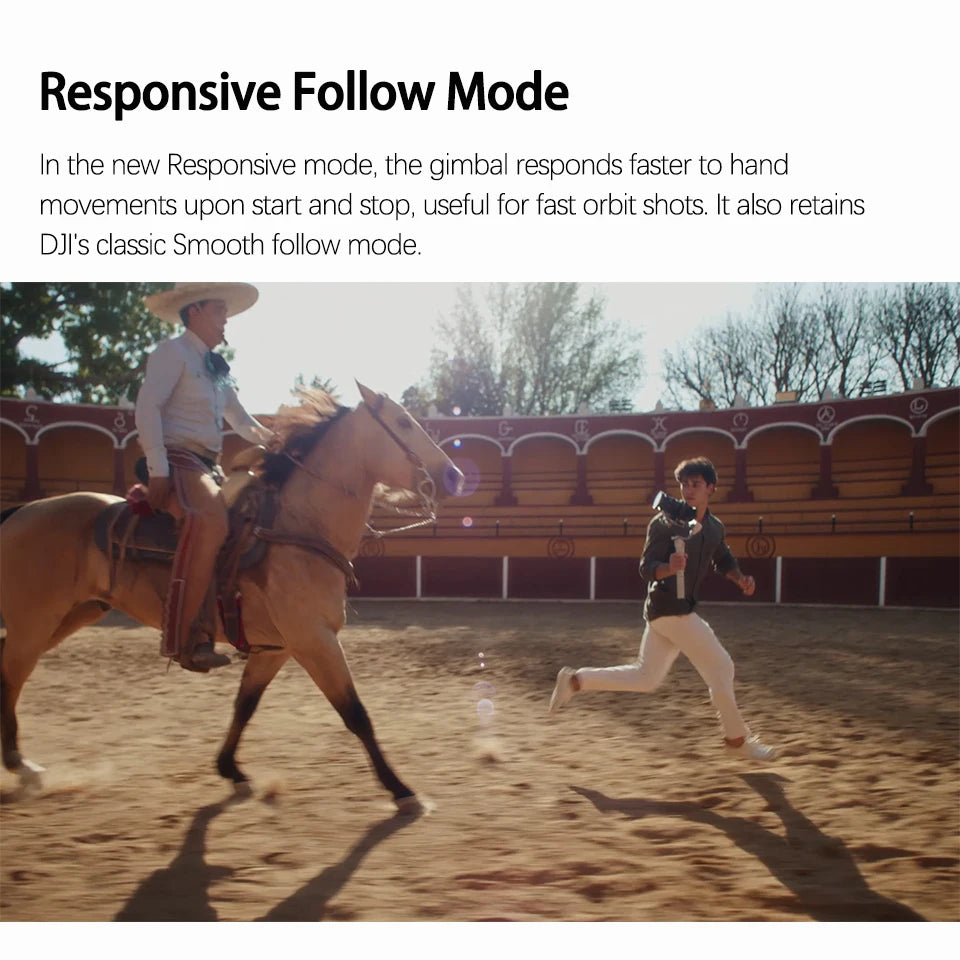 DJI RS 4 Mini Handheld Gimbal Stabilizer Intelligent Tracking and Composition Automated Axis Locks for Camera and Phone