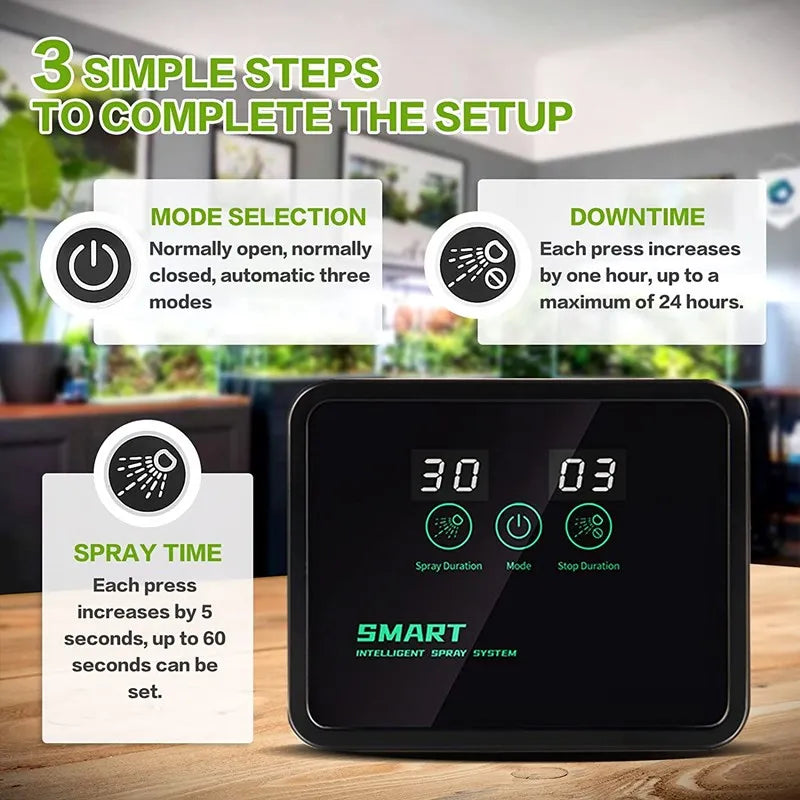 Terrarium Fogger Misting System Rainforest Sprayer Indoor Plant Watering System Automatic Misting for Reptiles Chameleons Herbs