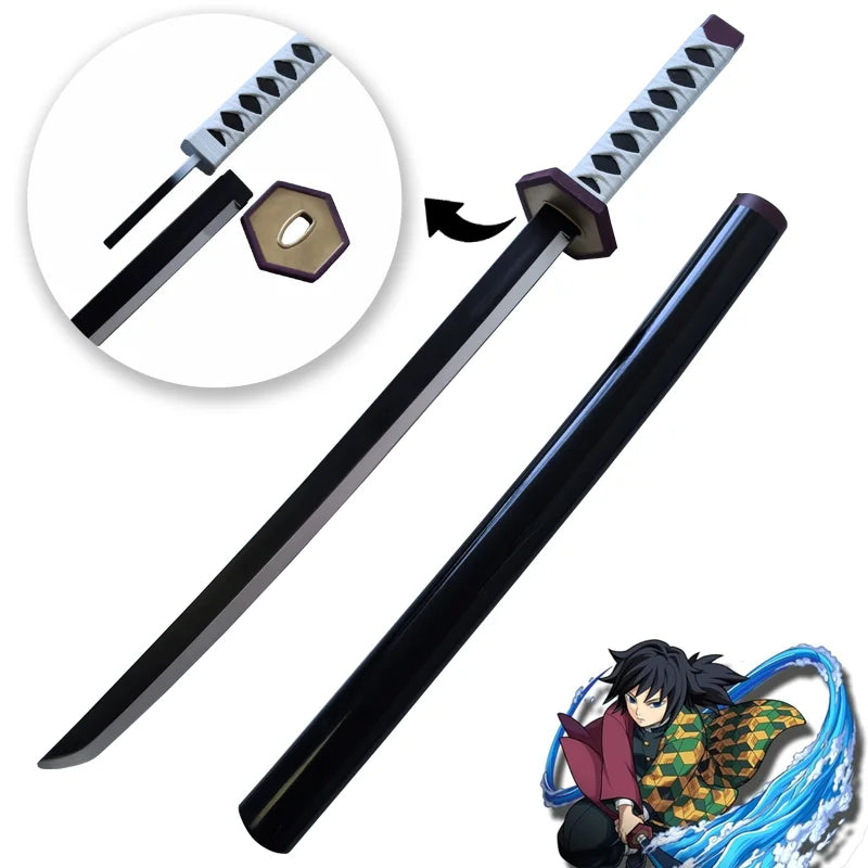 Demon Slayer Katana Original Assembled Anime Sword Cosplay Props Orange  Tomioka Giyuu Kamado Tanjirou  Swords 72cm