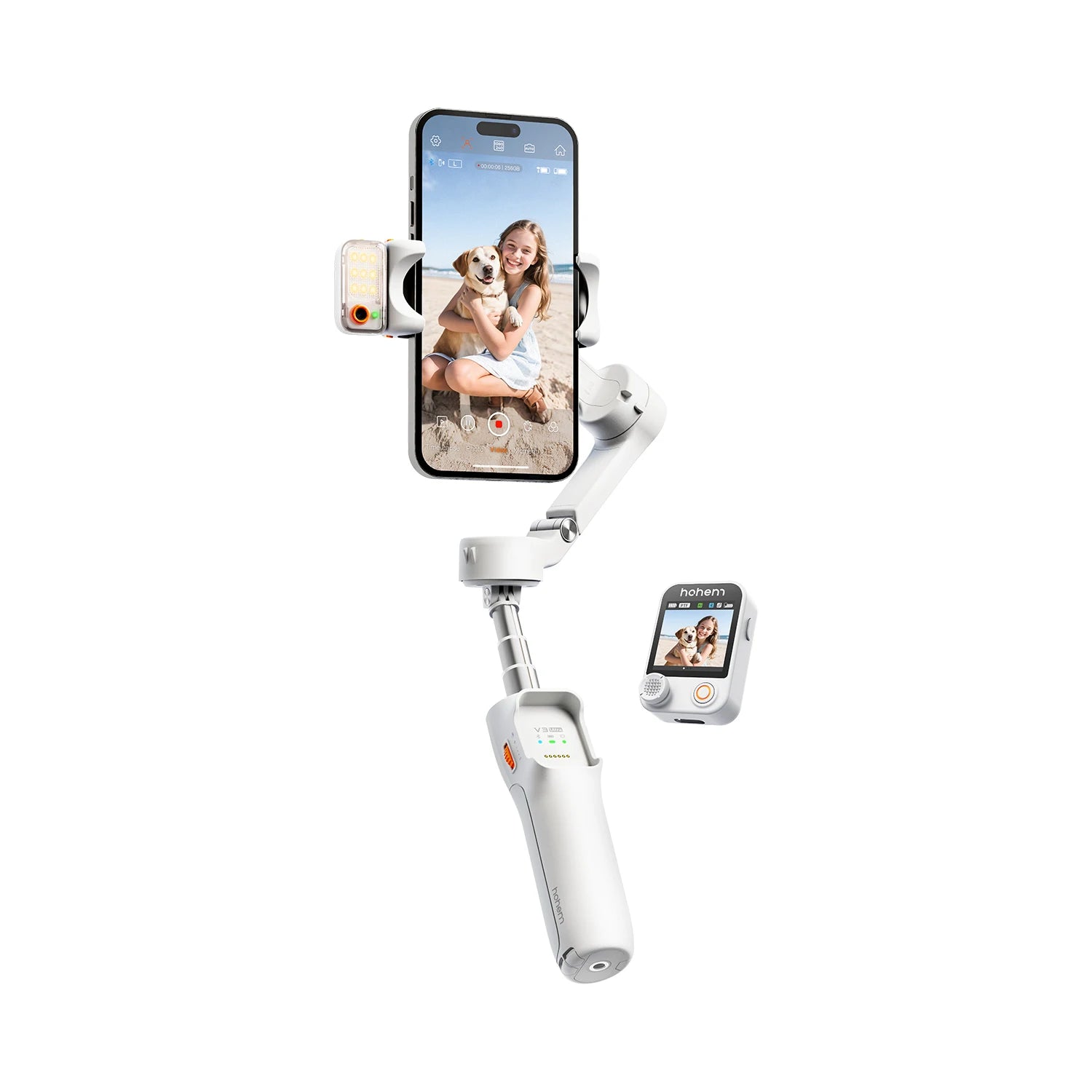 Hohem iSteady V3 Ultra Gimbal Stabilizer for iPhone with AI Auto Tracking Detachable Touchscreen Remote Phone Gimbal