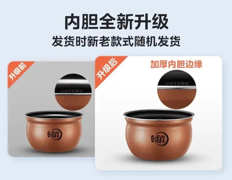 220V Midea Electric Pressure Cooker Stainless Steel Dual Pot Smart Multicooker for Home Kitchen AD