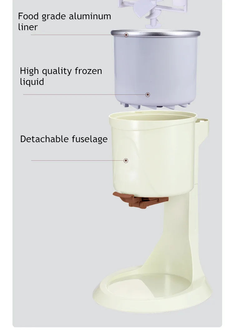 Ice Cream Machine Manual Automatic Bench Top Simple Operation Large Capacity Mini Soft Ice Cream Machine For Home DI