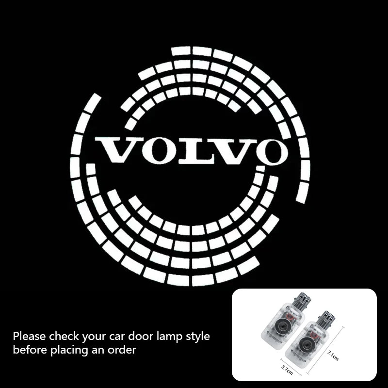 2Pcs Car Led Door Welcome Light Projector Ghost Shadow Lamp For Volvo S90 XC40 XC90 XC60 S60 V90 V60 2025 Polestar Accessories