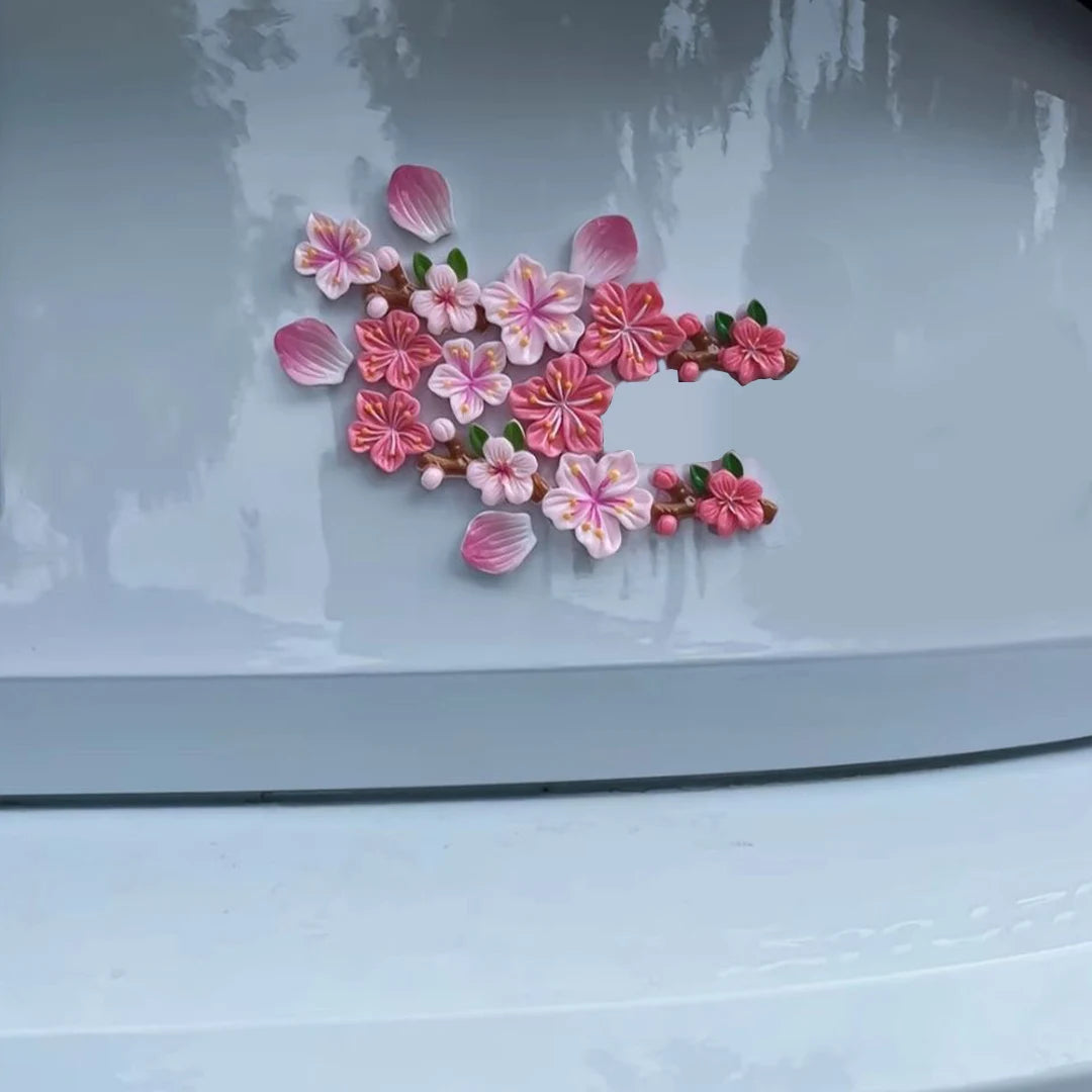 3D Flower Car Sticker Decorative Resin Emblem for Vehicle Body Trunk Trim Accessories