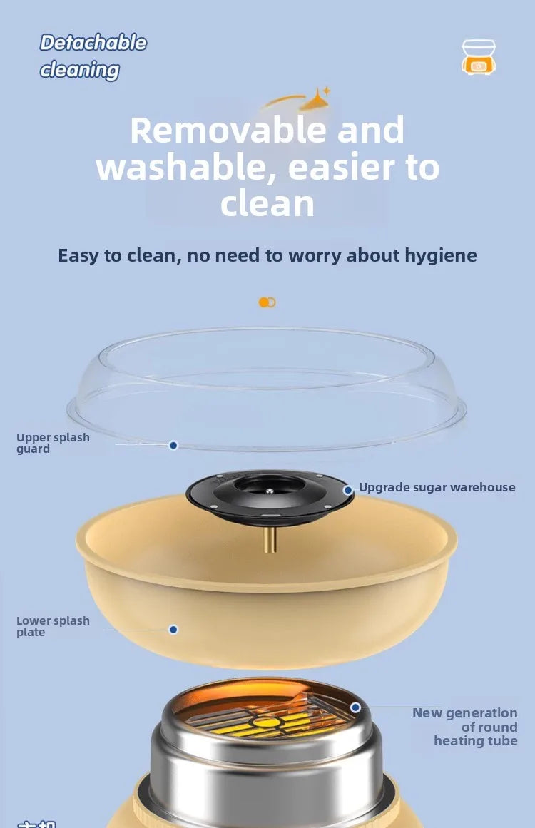 Cotton candy machine children's fully automatic cotton candy making machine handmade mini fancy colored sugar Christmas gift