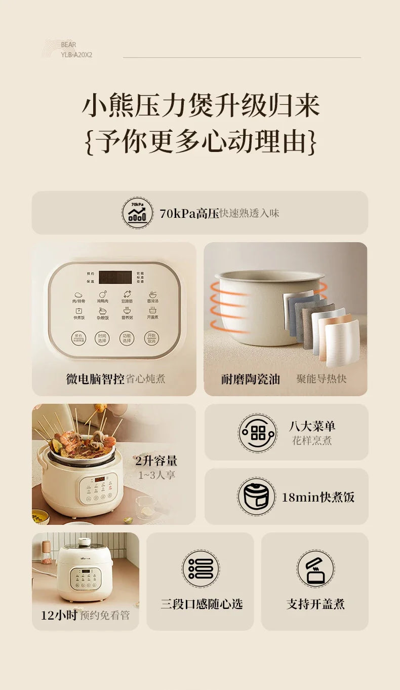 Electric pressure cooker mini new  domestic kitchen electric pressure cooker small  pressure cooker New style