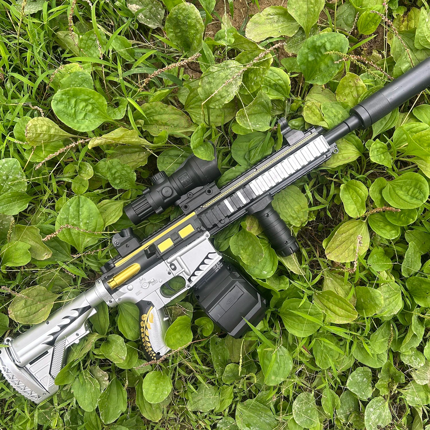 M416 Classic Manual Pull-Up Mode with Large Elastic Tempeh That Can Launch Gel Ball Toy Gun Boy Outdoor Toy Holiday Gift Christmas