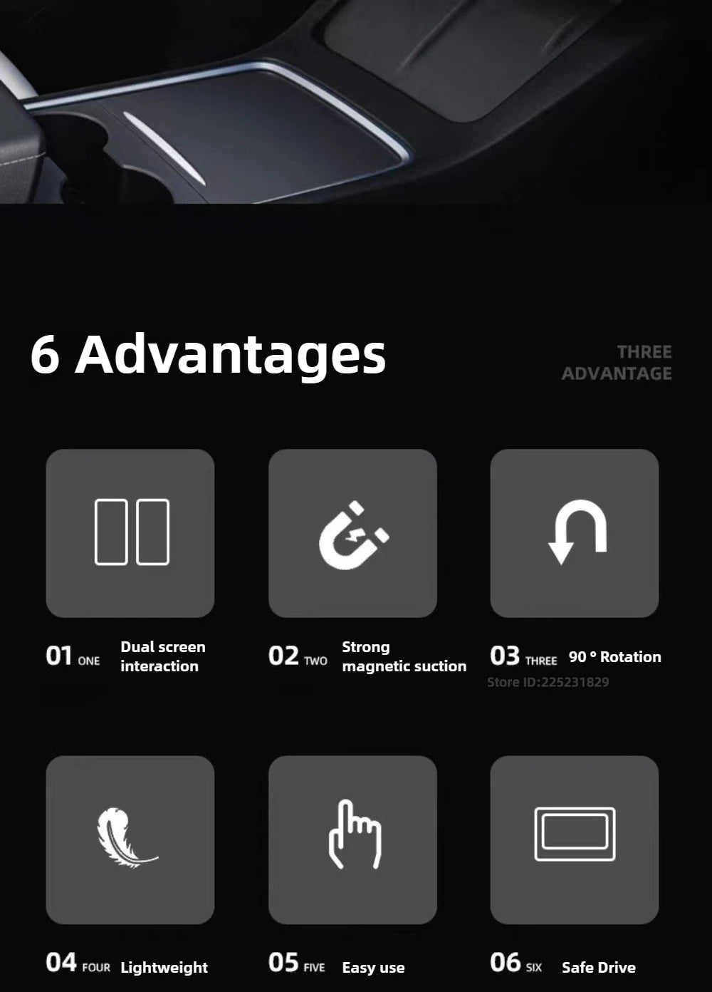 Universal Car Mobile Phone Holder Invisible Foldaway Car Magnetic New Laptop Side Mount Floating Screen Vehicle Hidden Bracket