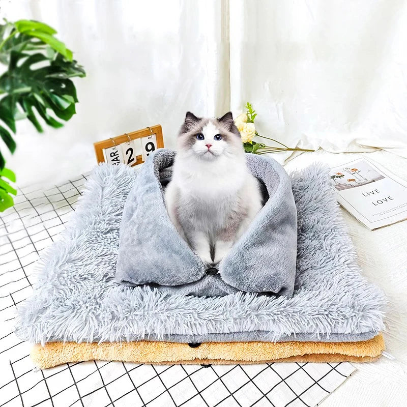 Folding cat nest winter warm car dog pad antifreeze pet plush platform general pets products accessory dogs supplies accessories